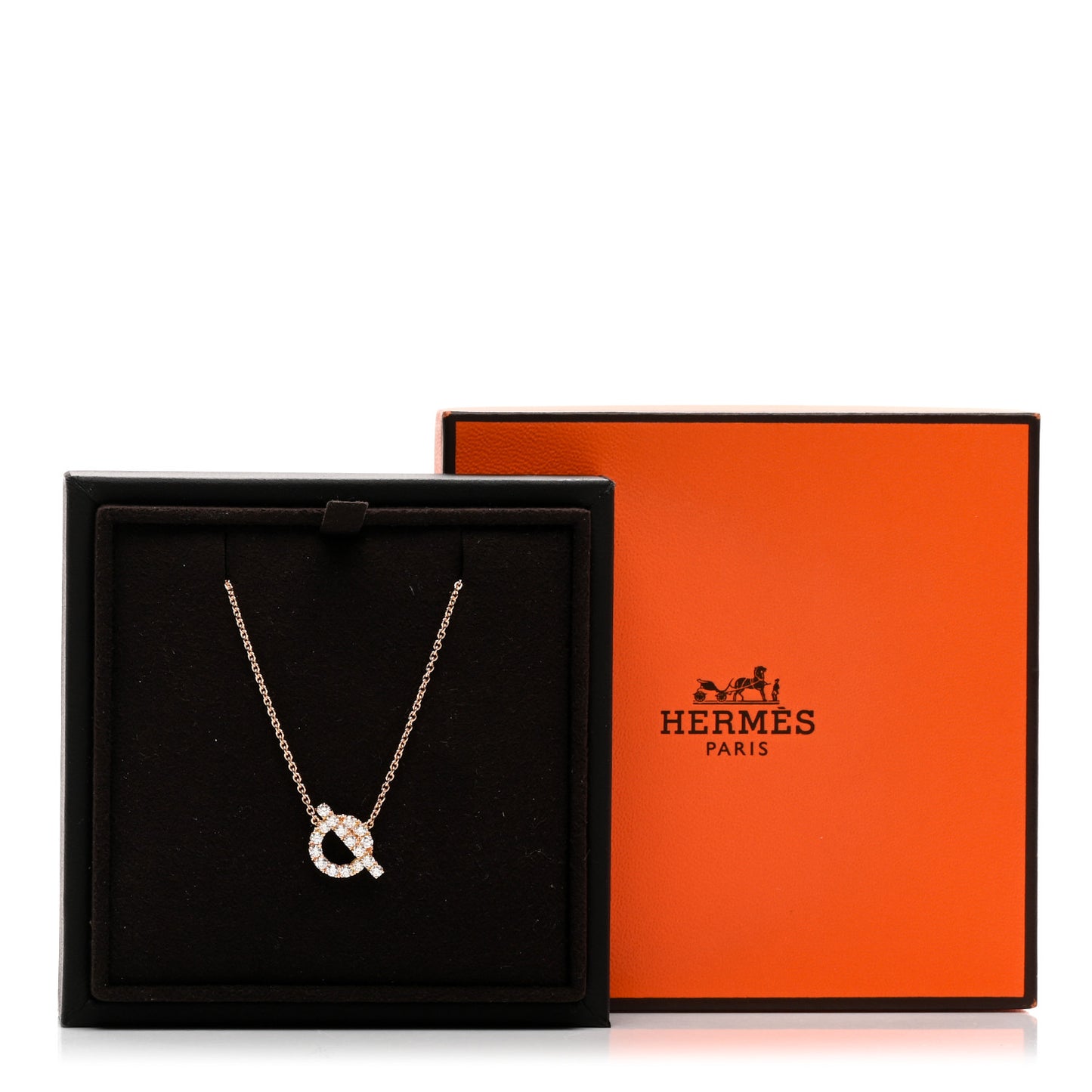 18K Rose Gold Diamond Finesse Pendant Necklace
