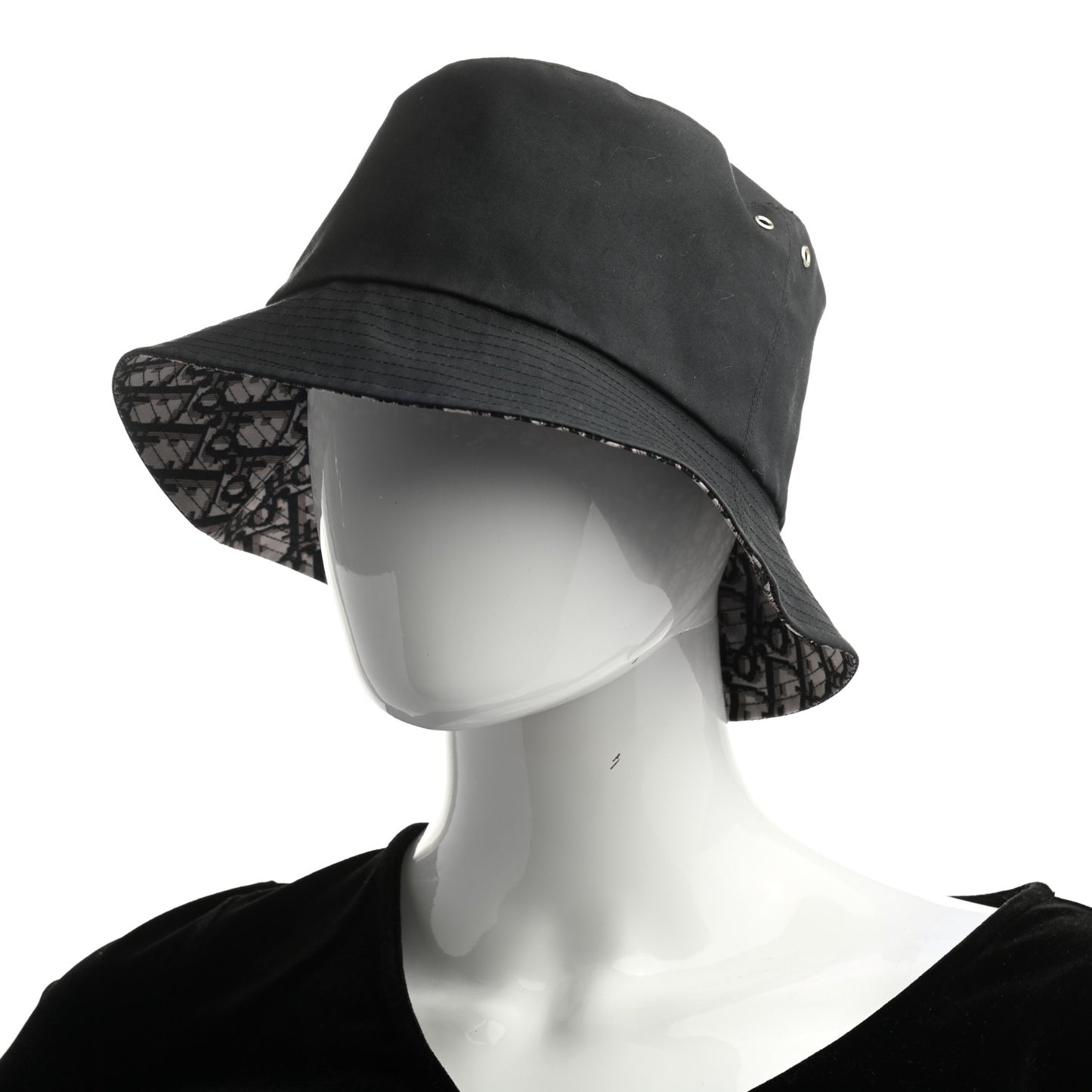 Oblique Reversible Teddy-D Brim Bucket Hat 58 Black