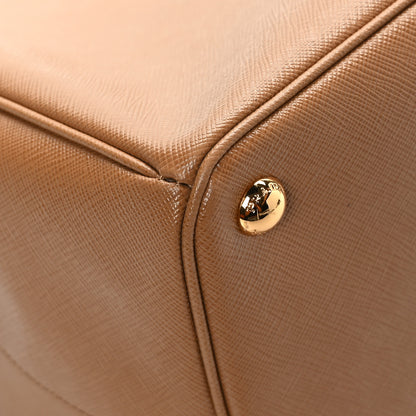 Prada Saffiano Lux Extra Large Galleria Double Zip Tote Caramel 8 of 10