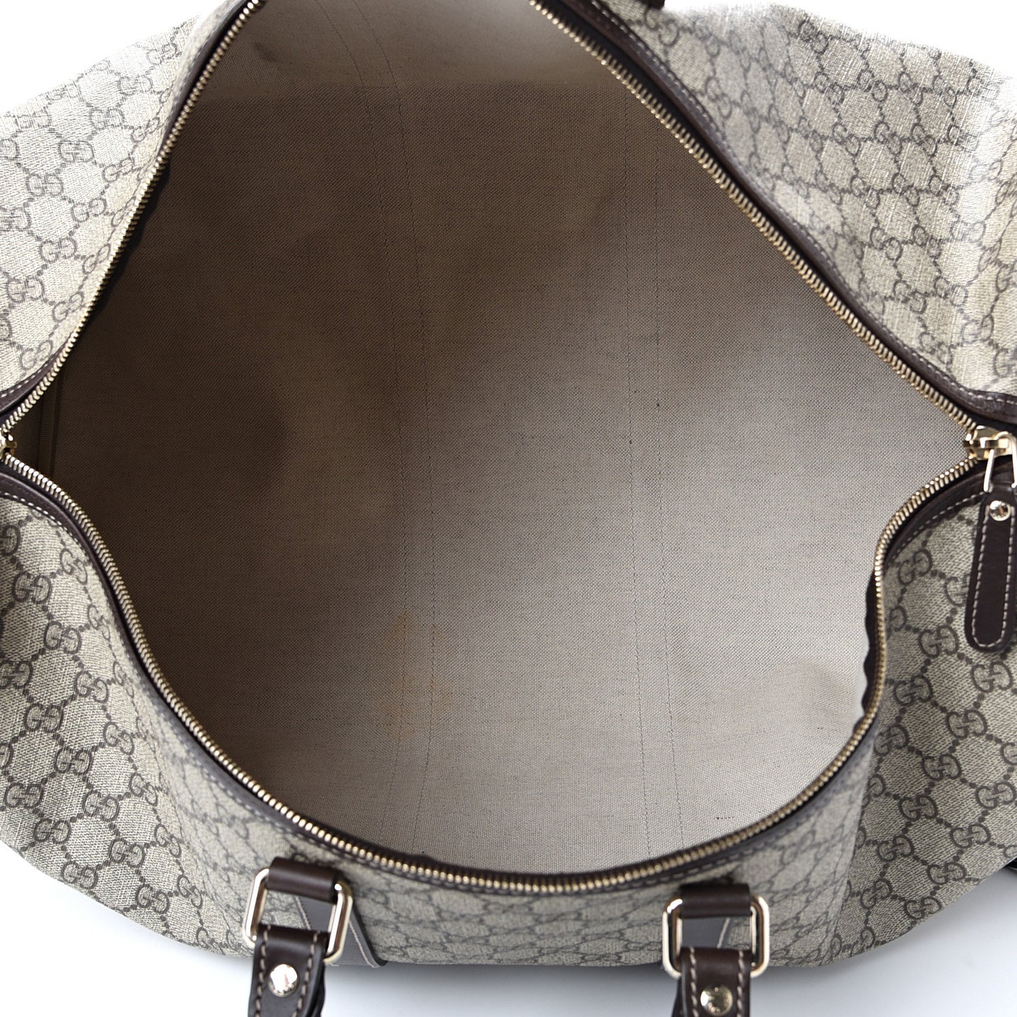 GG Plus Monogram Large Carry On Duffle Bag Brown