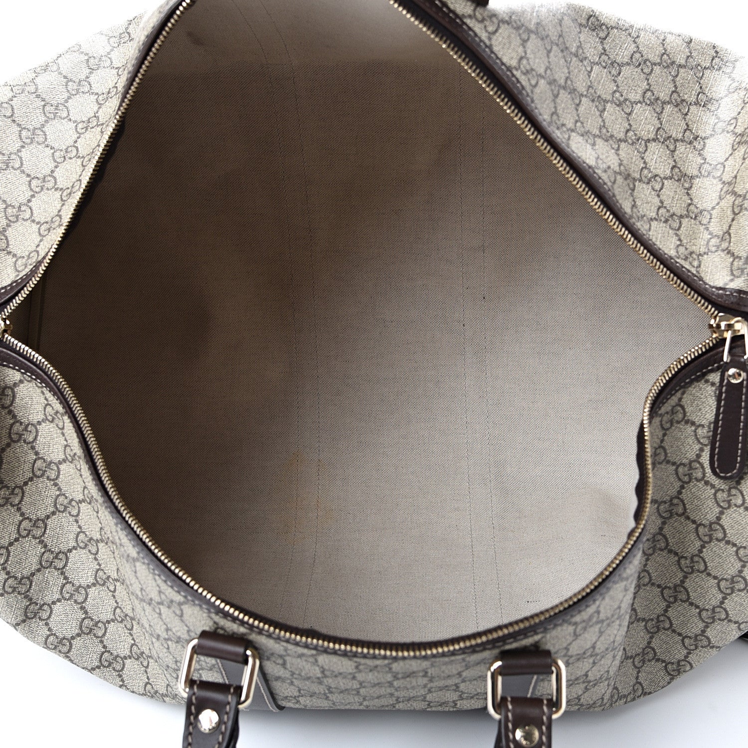 Gucci GG Plus Monogram Large Carry On Duffle Bag Brown 4 of 16