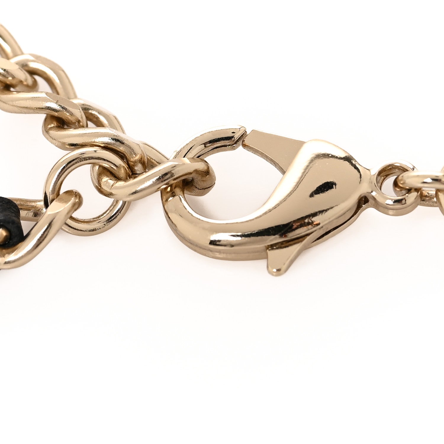 Chanel Lambskin Pearl Chain CC Fancy Belt Black Gold 3 of 4