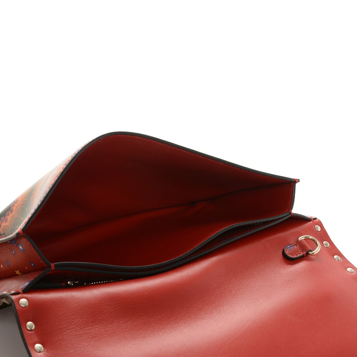 Nappa Enchanted Wonderland Rockstud Wristlet Clutch Red
