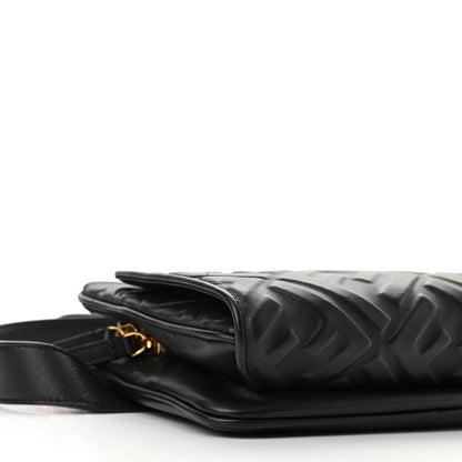Fendi Nappa FF 1974 Diagonal Embossed Upside Down Belt Bag Black 10 of 11
