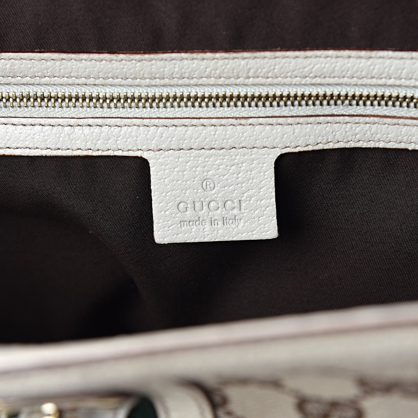 Monogram Web Large Treasure Boston Tote Beige