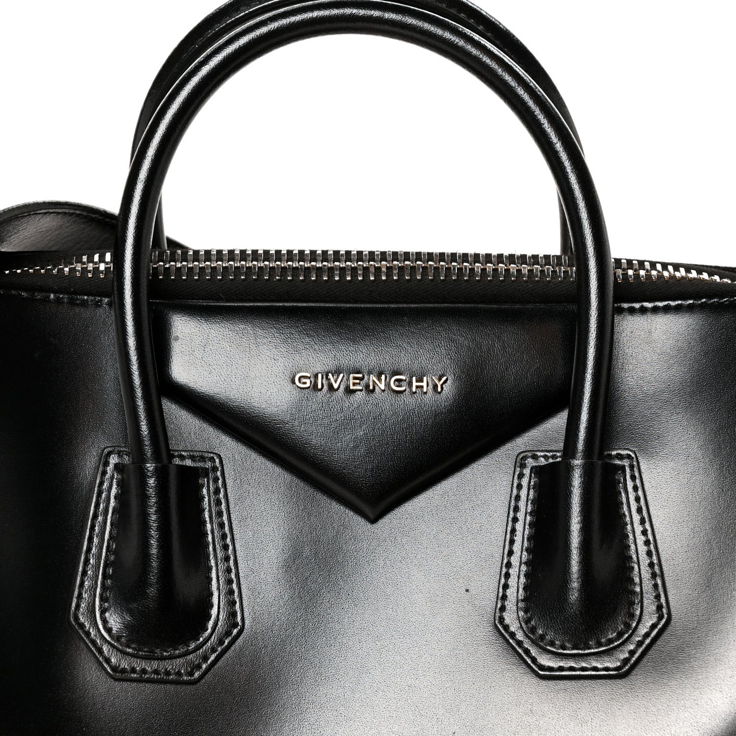 Shiny Lord Calfskin Medium Antigona Black