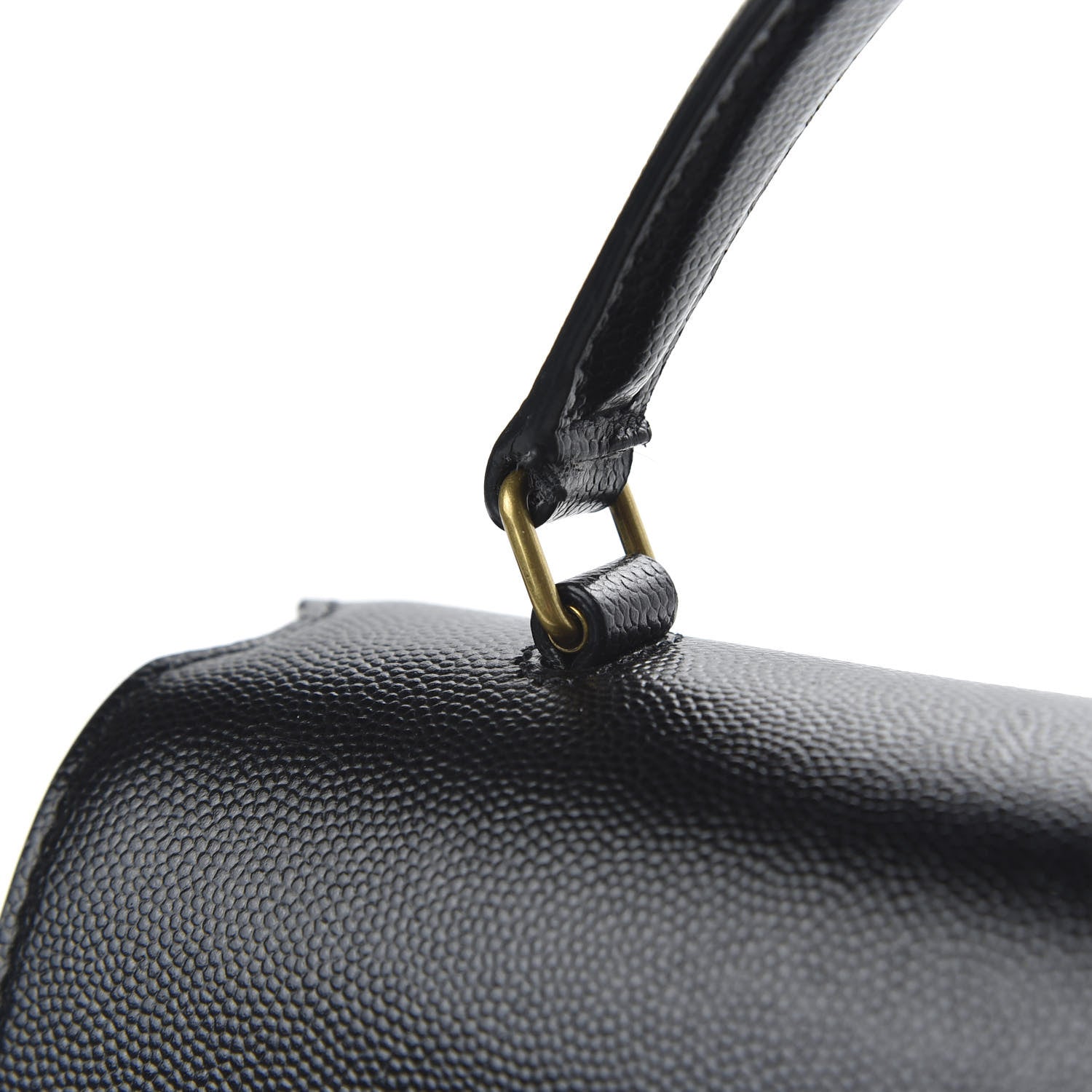 Saint Laurent Grain de Poudre Medium Classic Monogram Cassandra Top Handle Black 8 of 11