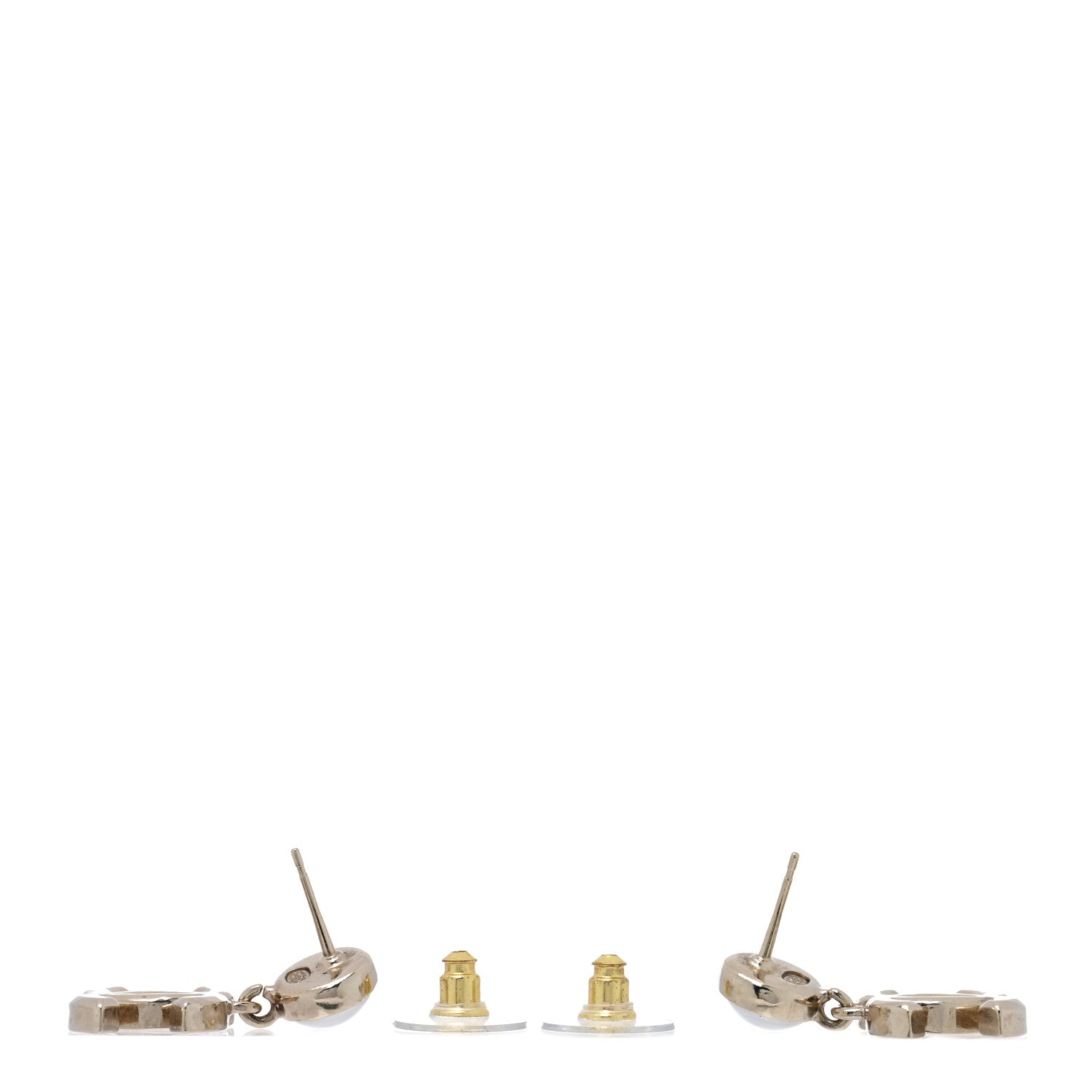 Chanel Pearl Enamel CC Drop Earrings Pink 3 of 5