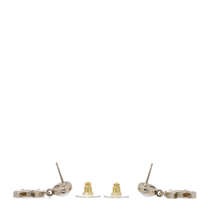 Chanel Pearl Enamel CC Drop Earrings Pink 3 of 5