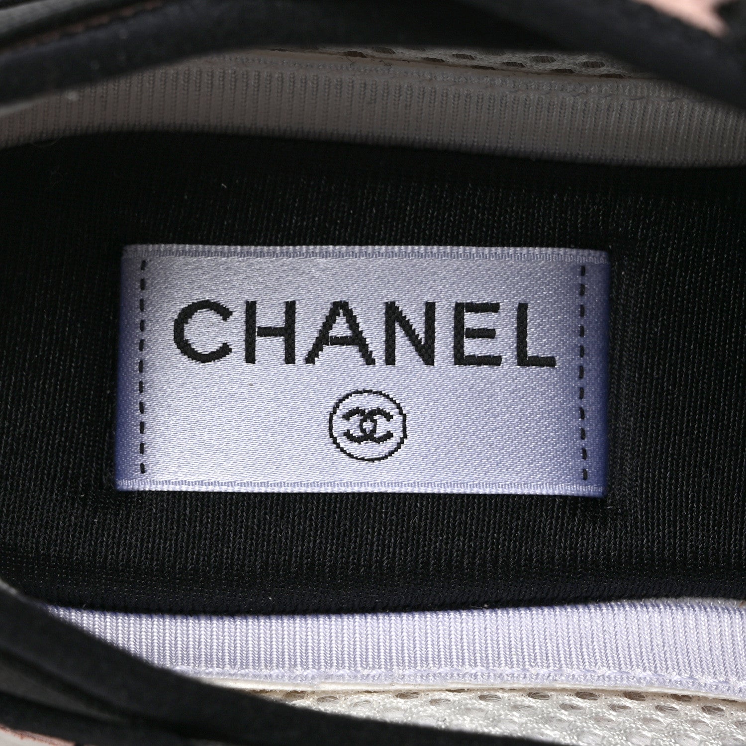 Chanel Suede Calfskin Nylon Grosgrain CC Sneakers 37.5 Light Pink 8 of 9