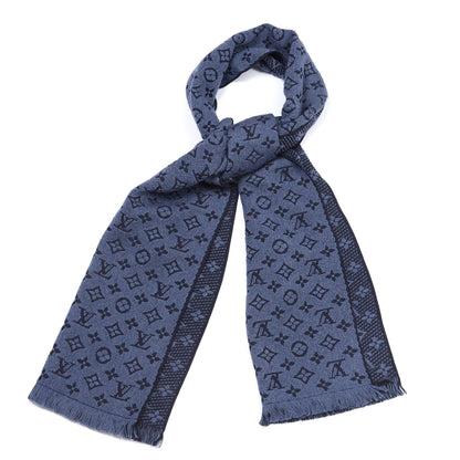 Louis Vuitton Wool Monogram Classic Scarf Marine 1 of 4