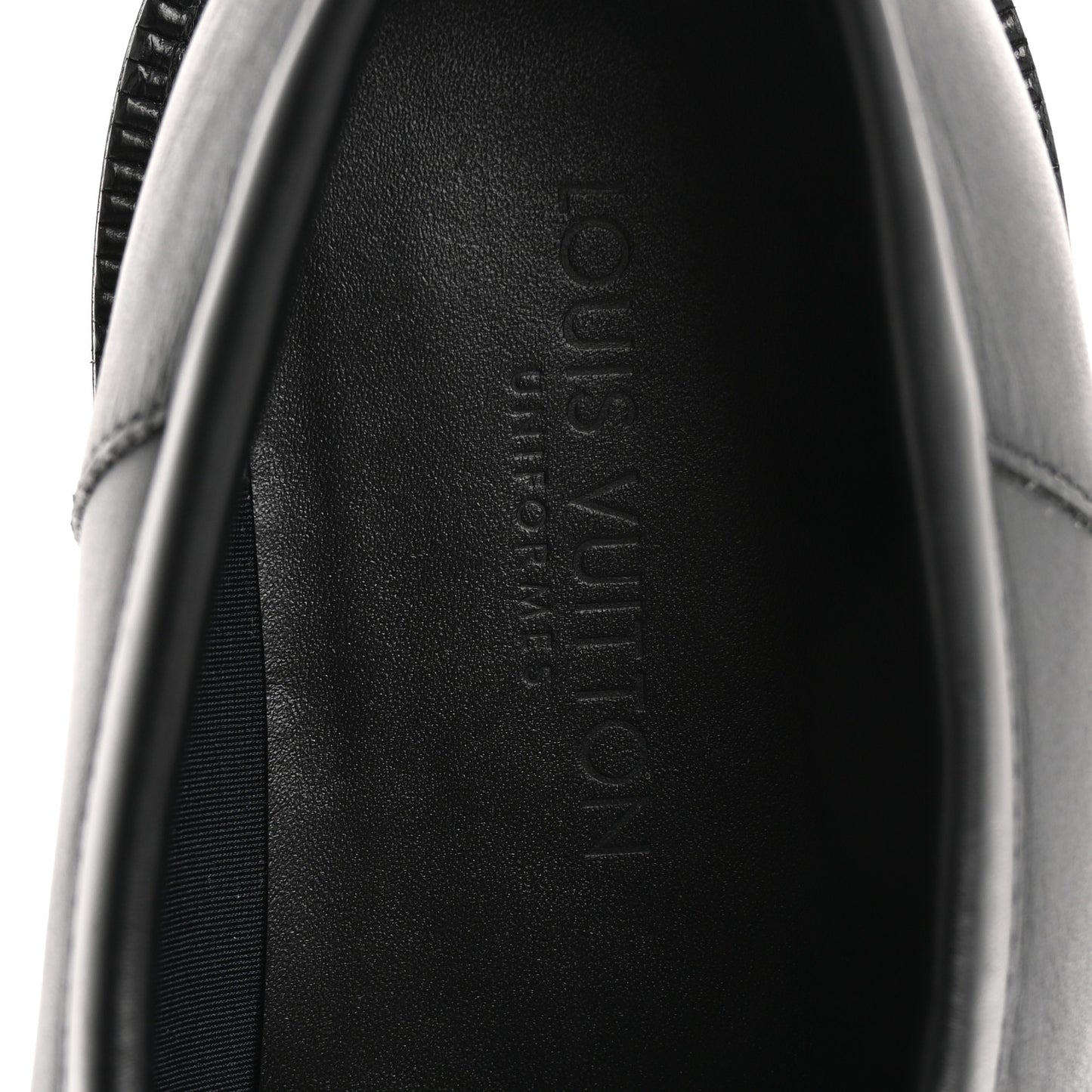 Calfskin Oversized Chain Academy Loafers 37.5 Black