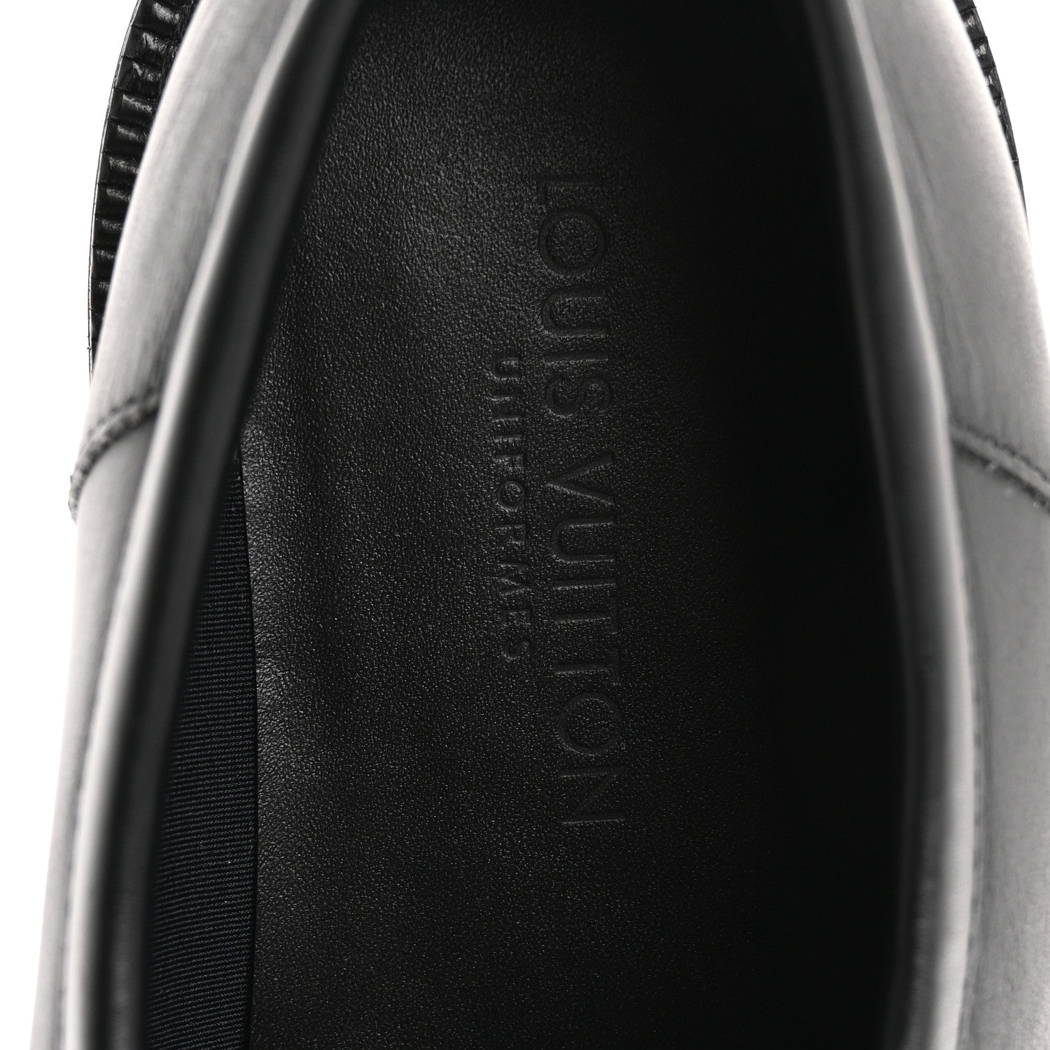 Louis Vuitton Calfskin Oversized Chain Academy Loafers 37.5 Black 7 of 13