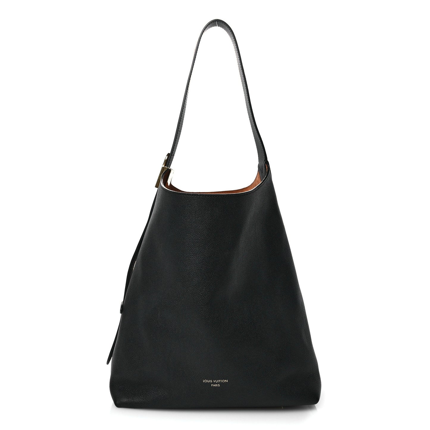 Grained Calfskin Low Key Hobo MM Black
