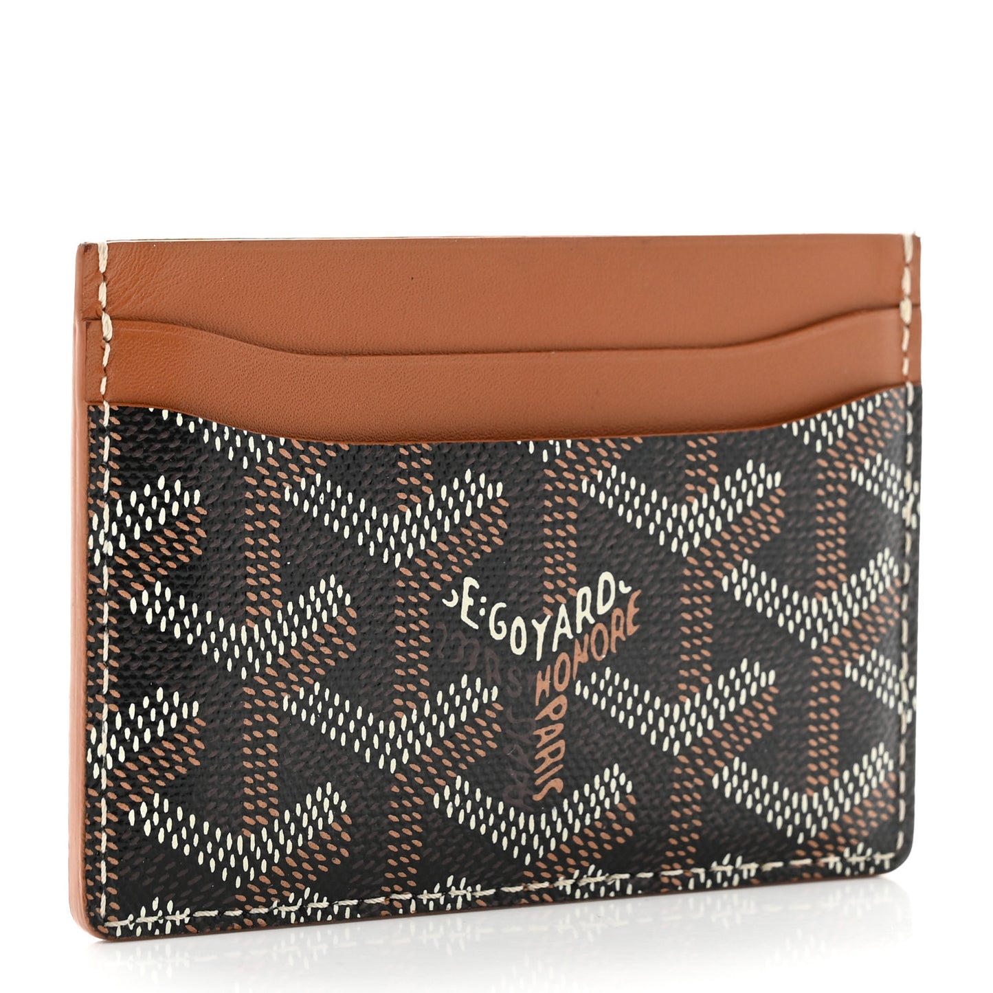Goyardine Saint Sulpice Card Holder Black Gold