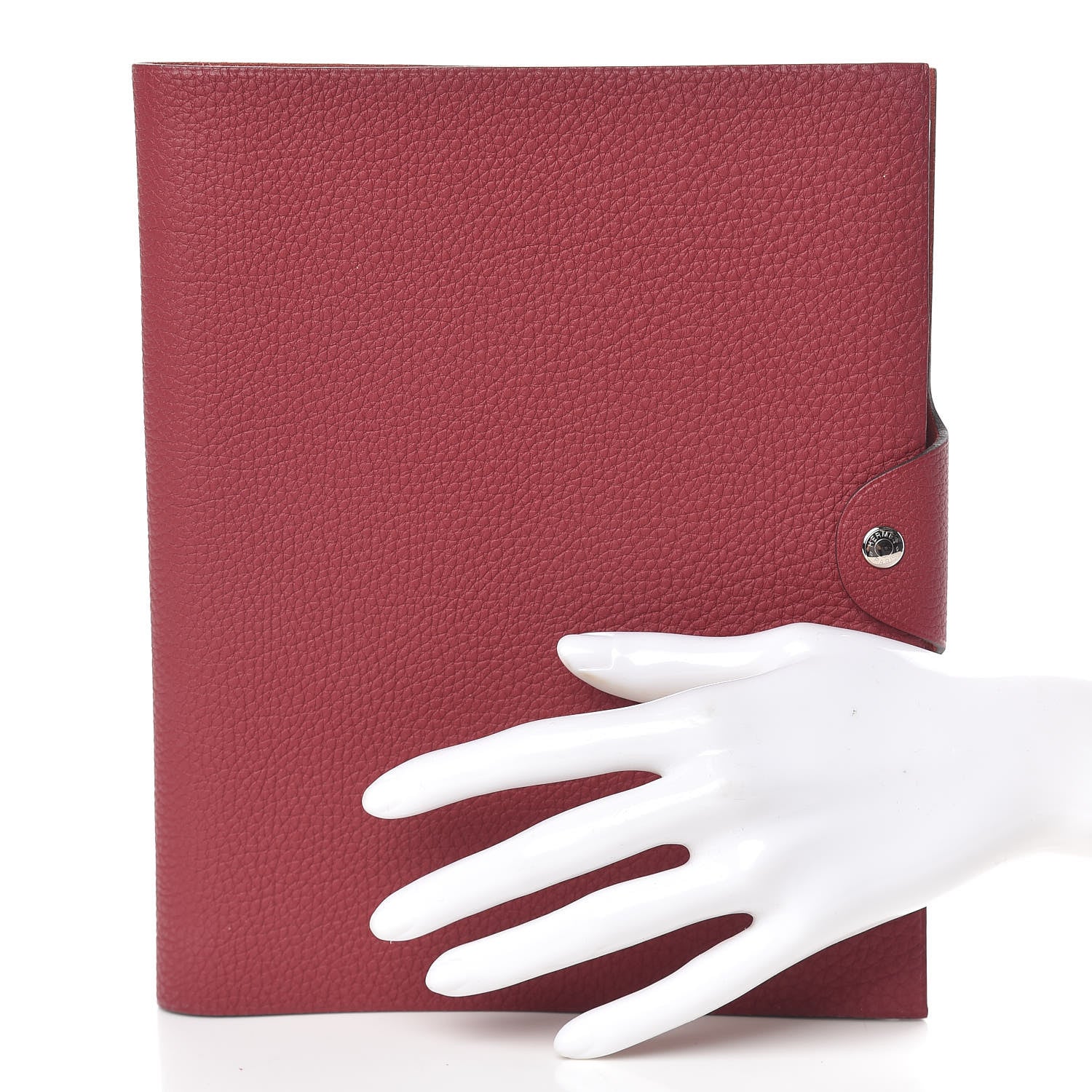 Hermes Togo Ulysse MM Notebook Cover Rouge Grenat 2 of 7