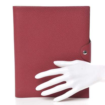 Hermes Togo Ulysse MM Notebook Cover Rouge Grenat 2 of 7