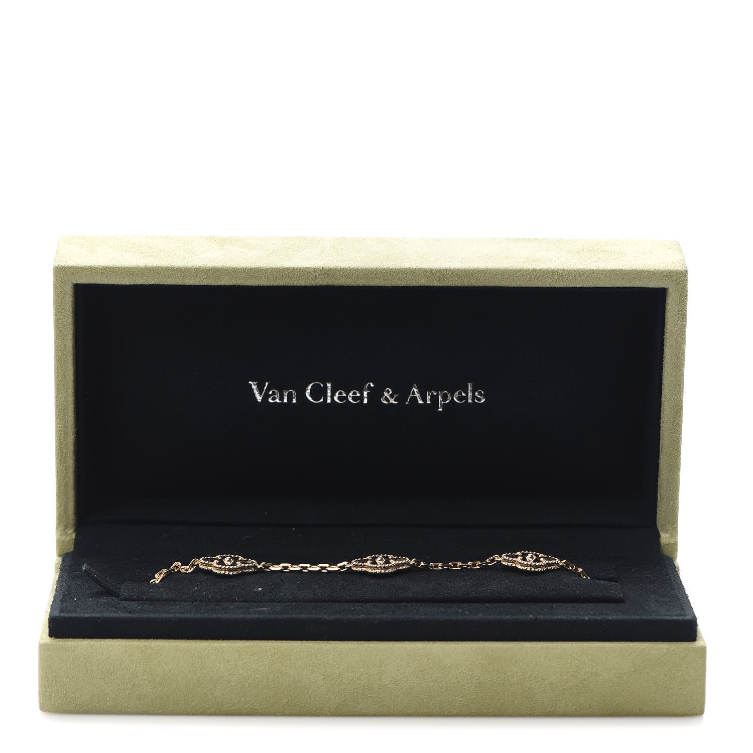 Van Cleef & Arpels 18K Yellow Gold 5 Motifs Guilloche Vintage Alhambra Bracelet 7 of 7