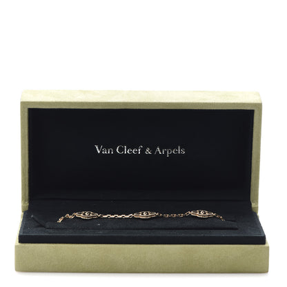 Van Cleef & Arpels 18K Yellow Gold 5 Motifs Guilloche Vintage Alhambra Bracelet 7 of 7