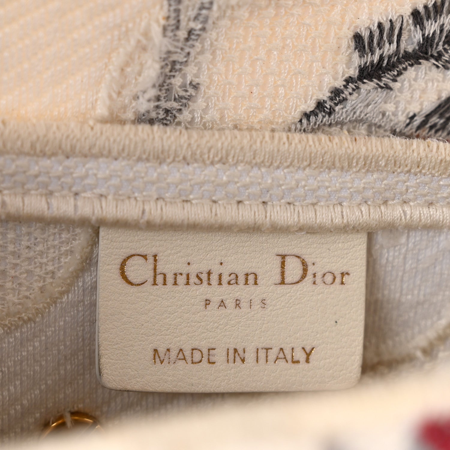 Christian Dior Canvas Embroidered Camouflage Flowers Saddle Bag Latte Multicolor 6 of 13