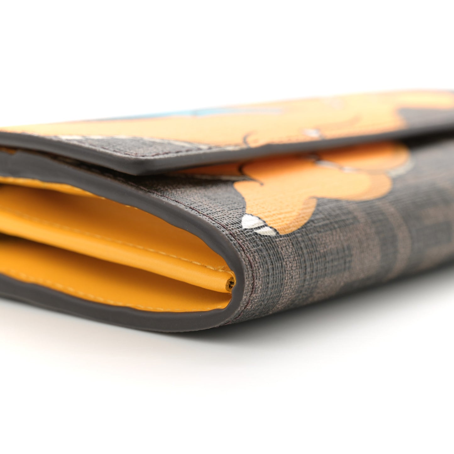 X FRGMT X POKEMON Glazed Fabric FF Pokemon Print Continental Wallet On Chain Tobacco Moro Giallo Tobacco Moro Giallo