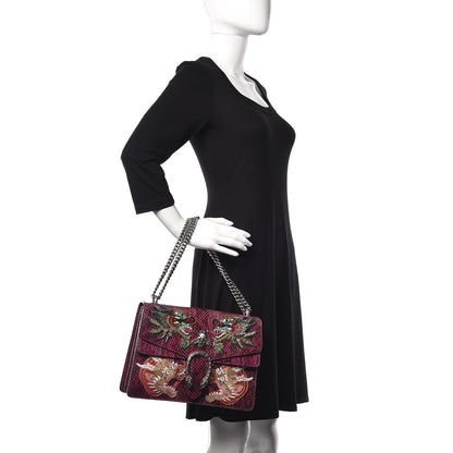 Gucci Elaphe Dragon Embroidered Medium Dionysus Shoulder Bag Violet Cyclamen Multicolor 2 of 9