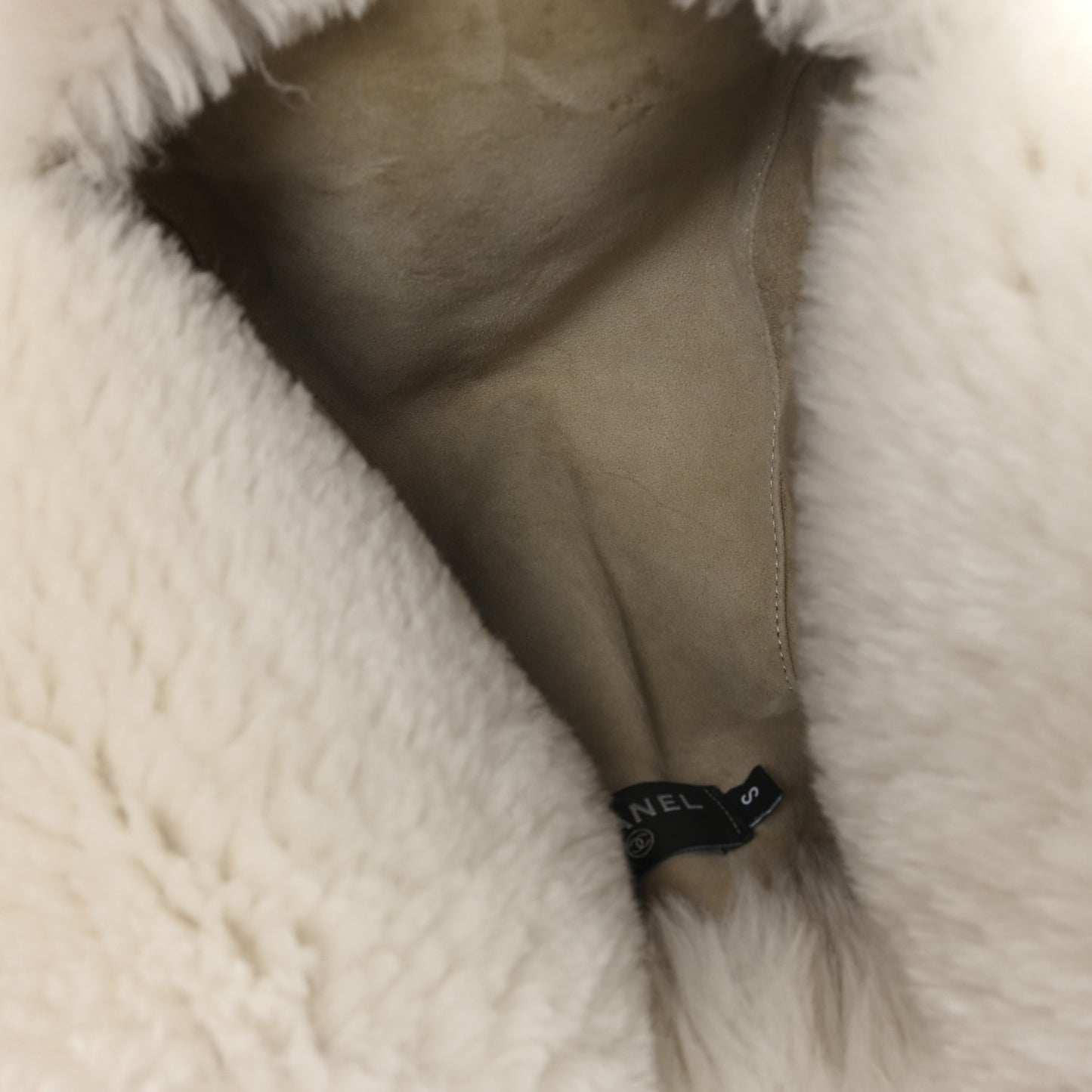 Shearling CC Trapper Hat S White