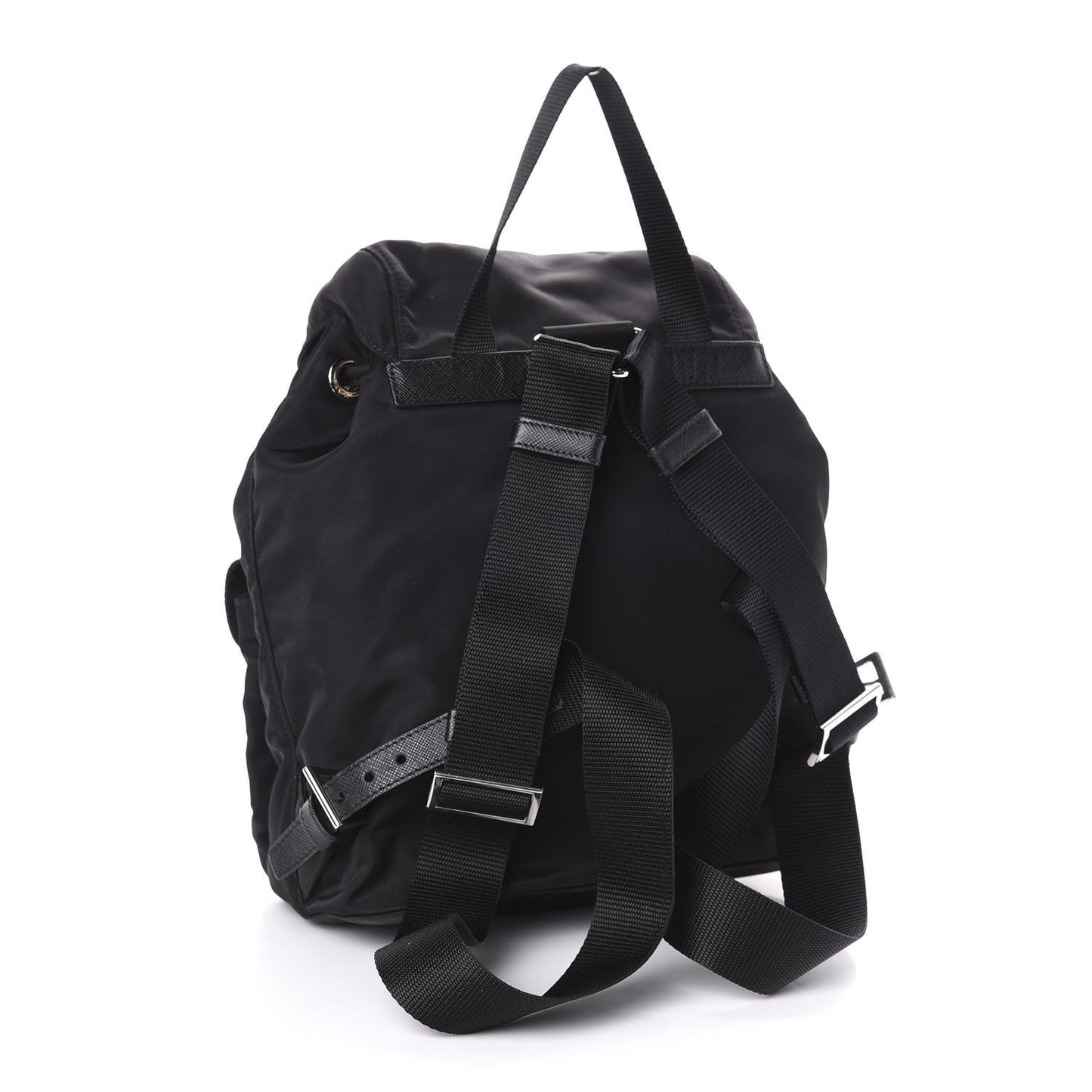 Tessuto Nylon Saffiano Small Backpack Black