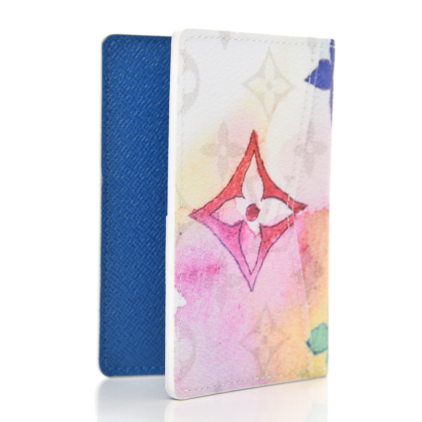 Monogram Watercolor Pocket Organizer NM Multicolor