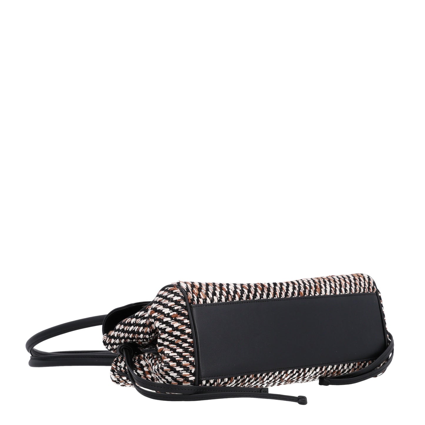 Tweed Calfskin Urban Essentials Small Shopping Bag Black Multicolor