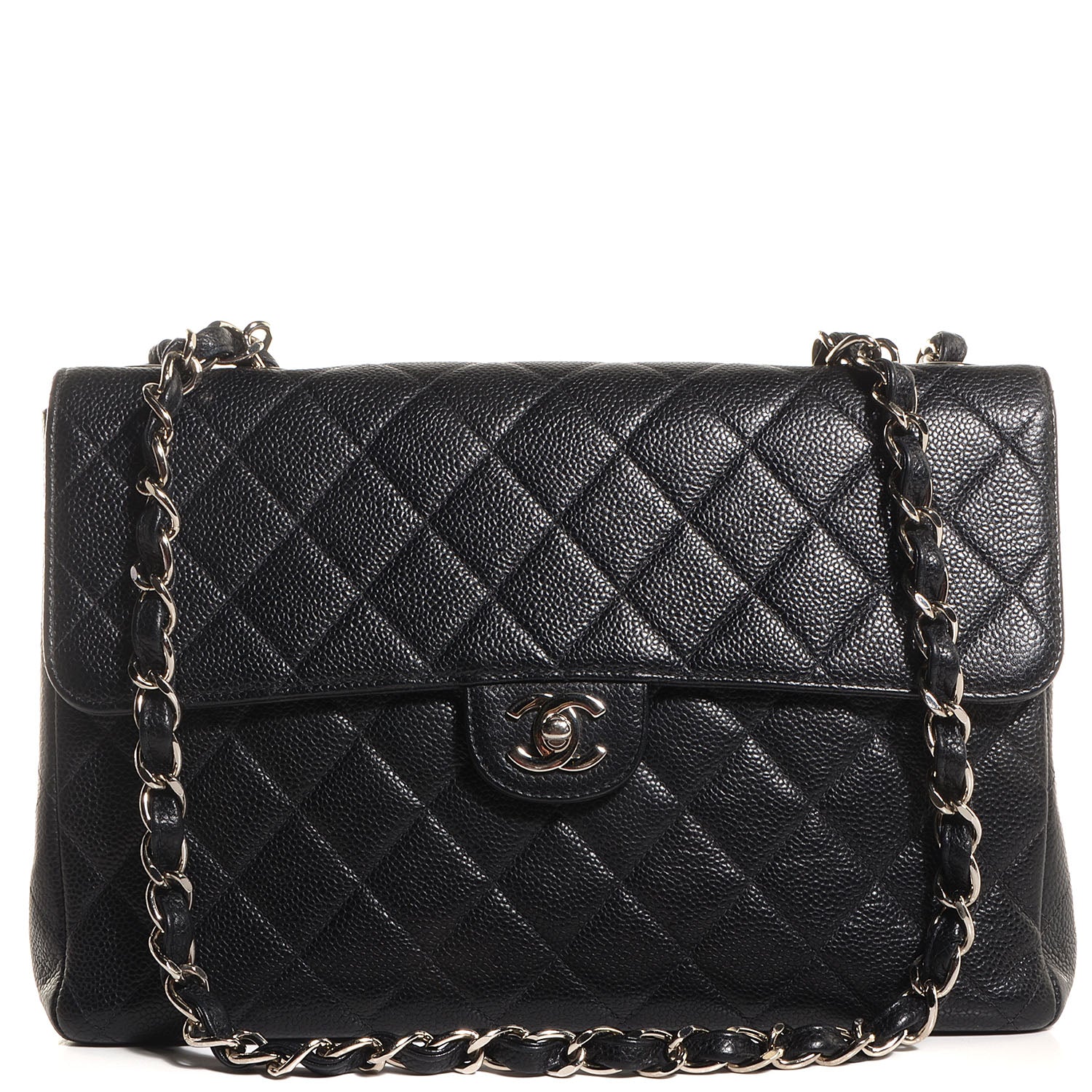 Chanel Caviar Jumbo Single Flap Black 1 of 9