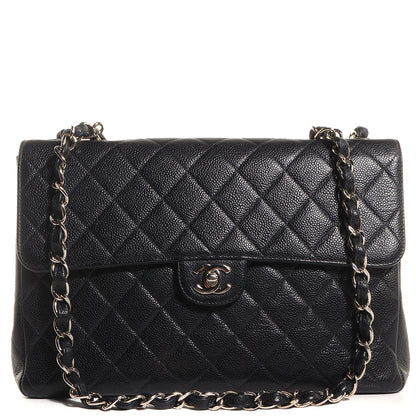 Chanel Caviar Jumbo Single Flap Black 1 of 9