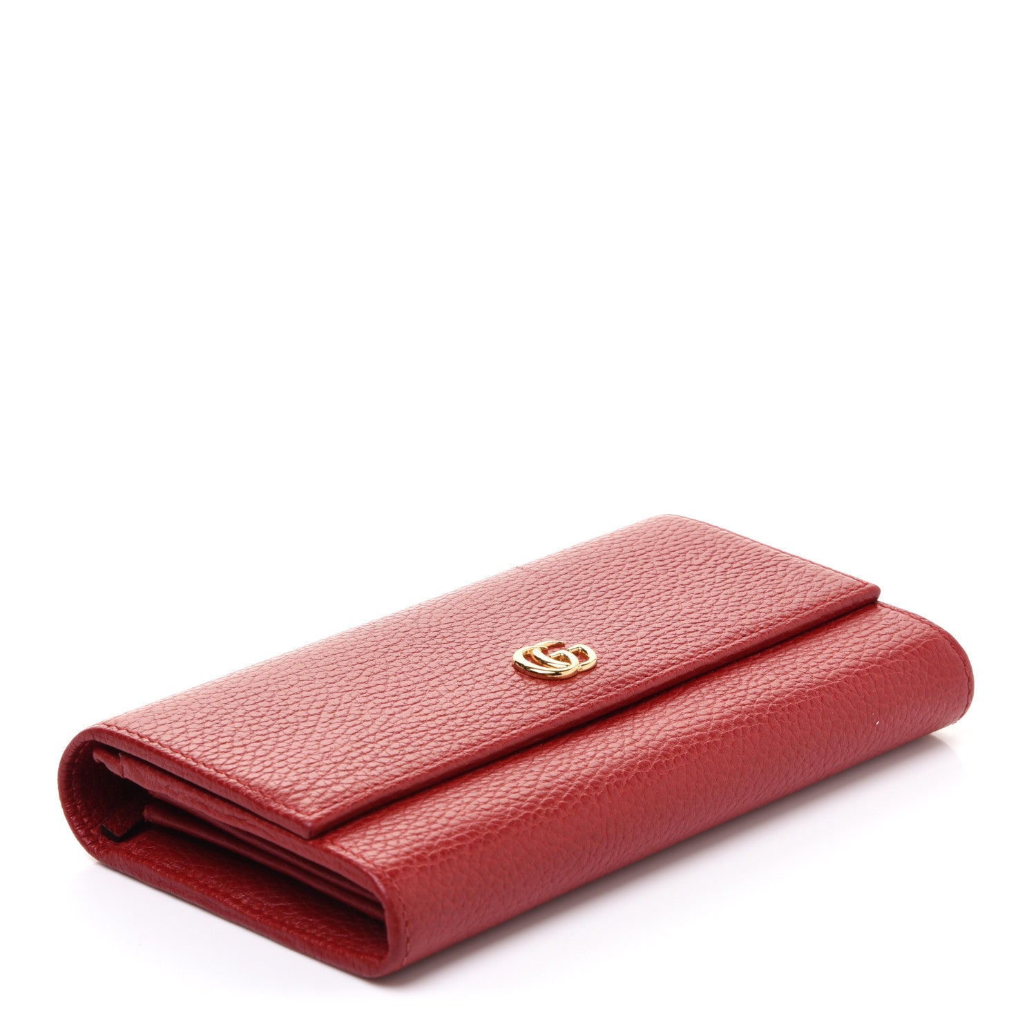 Gucci Dollar Calfskin GG Marmont Continental Wallet Hibiscus Red 4 of 9