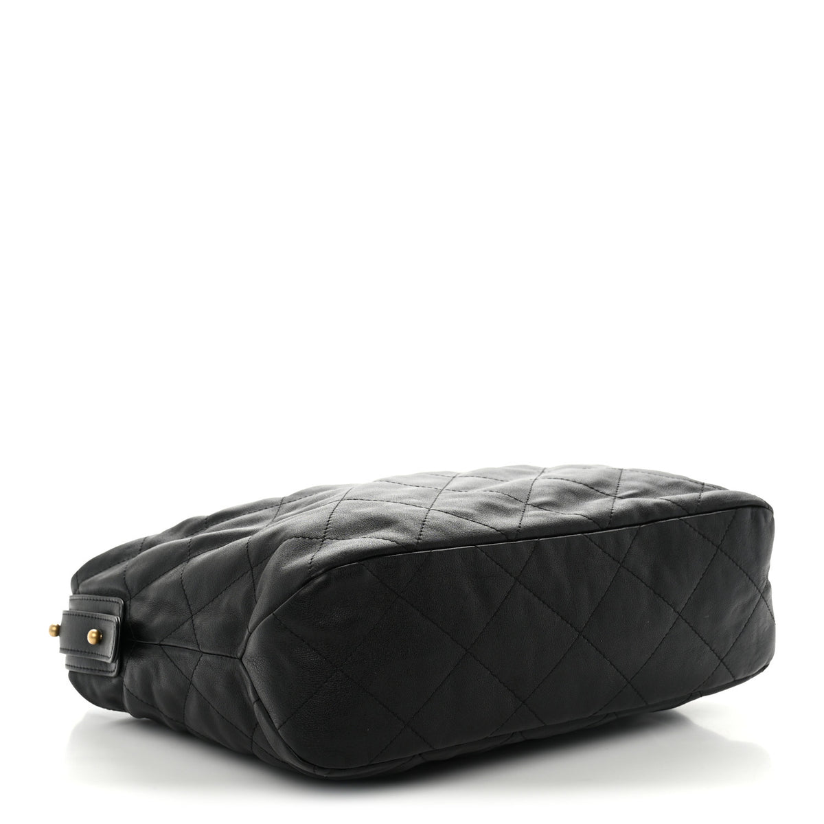 Calfskin Quilted Large Daily Hobo Black
