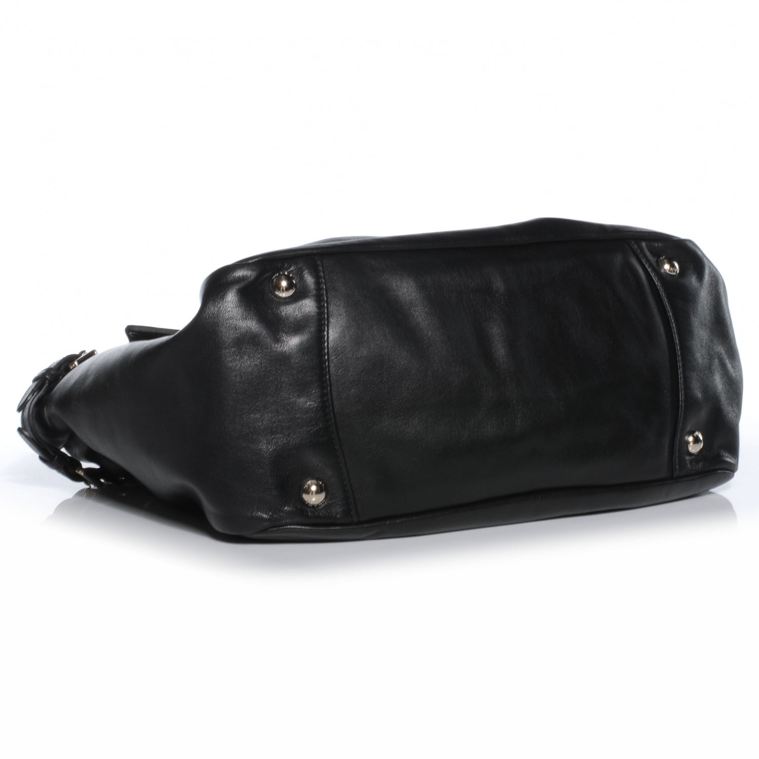 Prada Soft Calf Pleated Hobo Nero Black 5 of 9