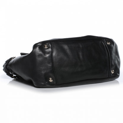 Prada Soft Calf Pleated Hobo Nero Black 5 of 9