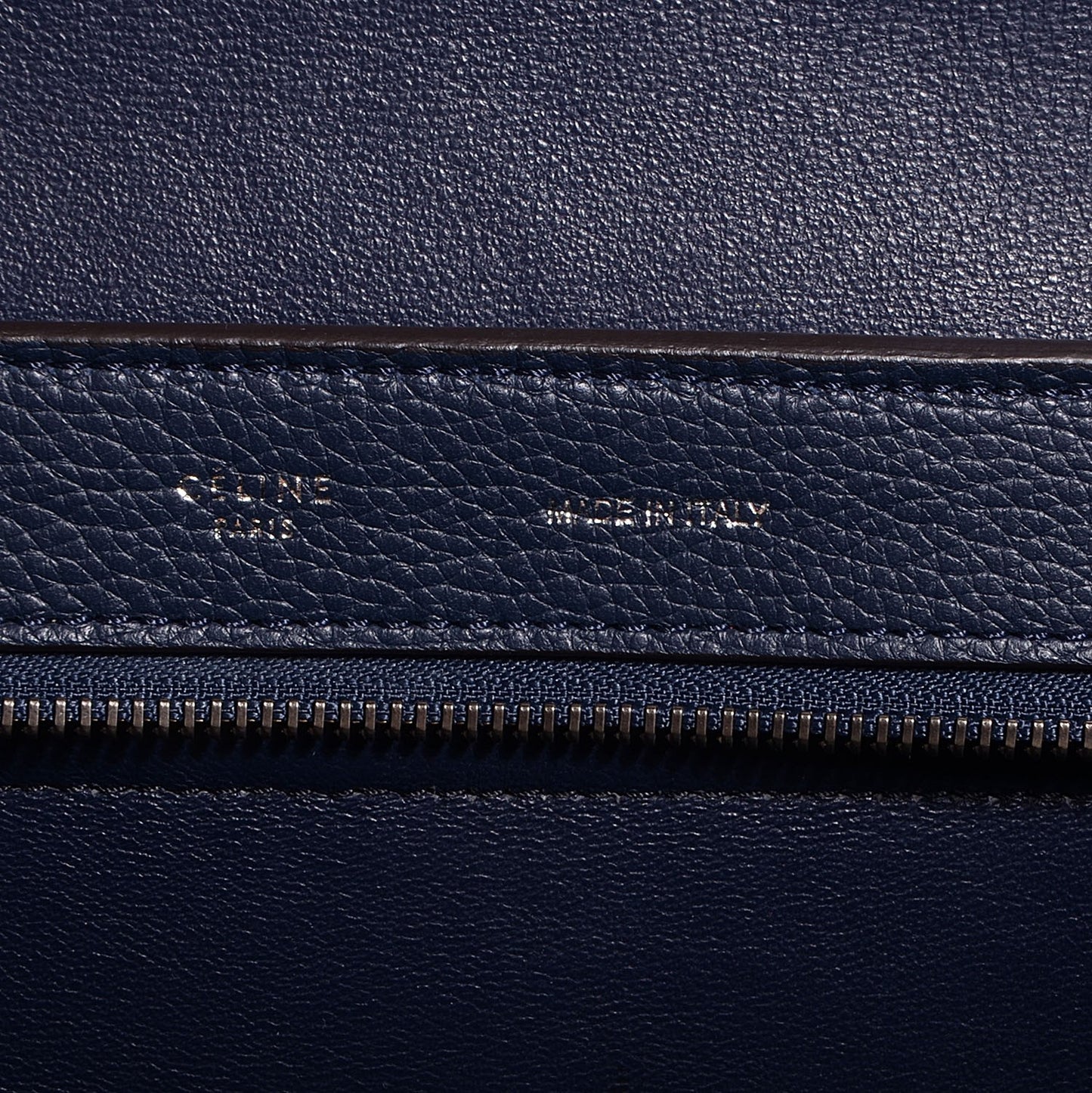 Drummed Calfskin Suede Medium Trapeze Navy Blue