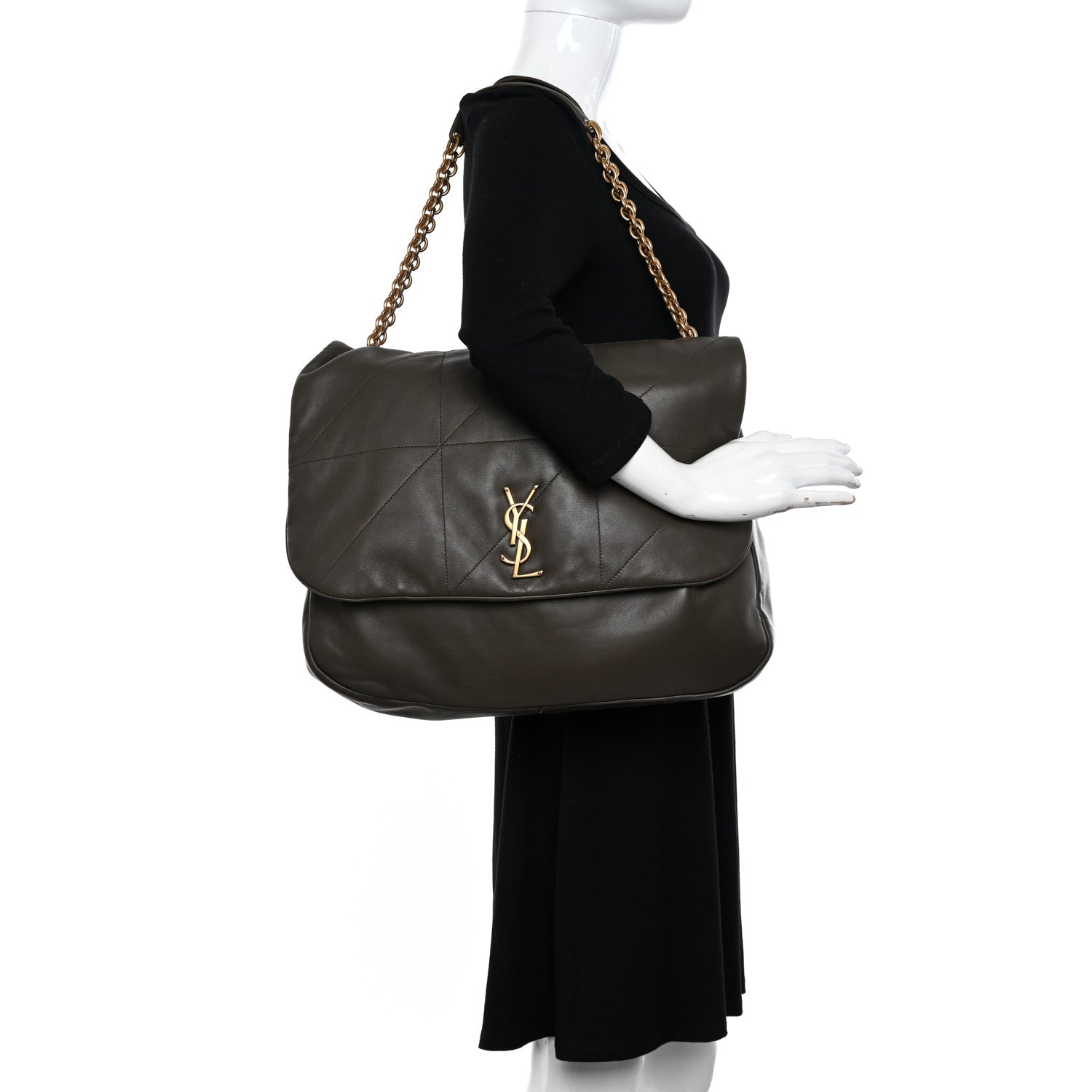 Saint Laurent Lambskin Matelasse Monogram Large Jamie 4.3 Light Musk 2 of 9