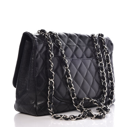 Chanel Caviar Quilted Jumbo Single Flap Black 3 of 18