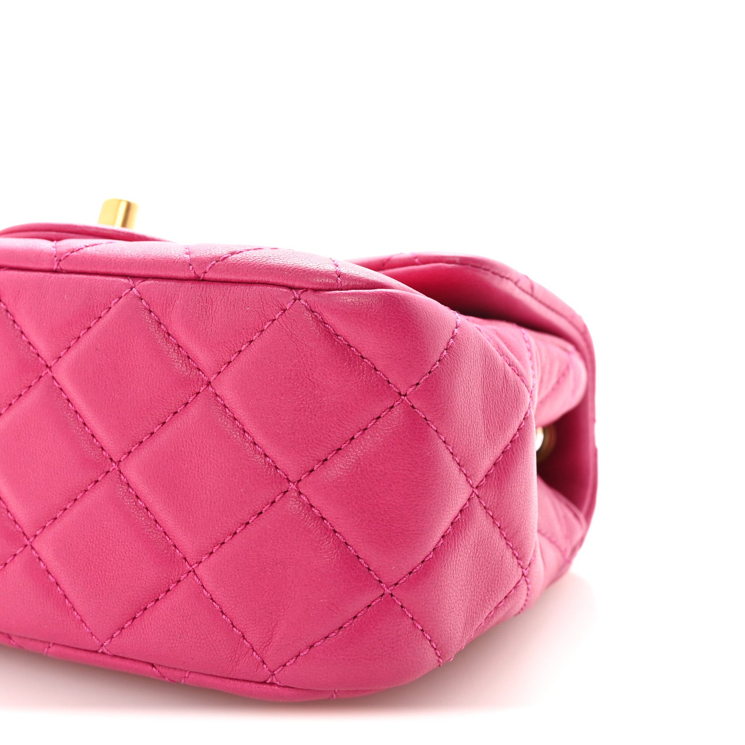 Chanel Lambskin Quilted Mini Pearl Crush Flap Fuchsia 1881555