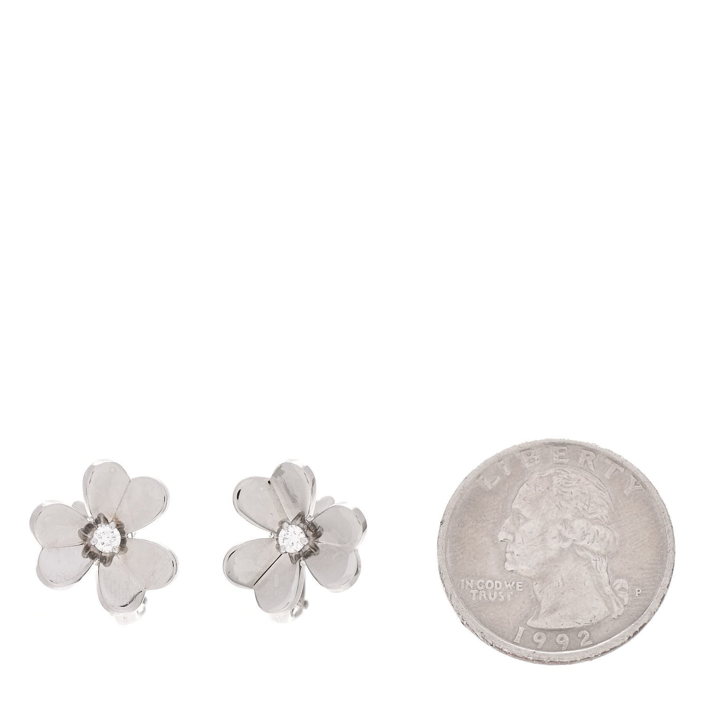 18K White Gold Diamond Small Frivole Earrings