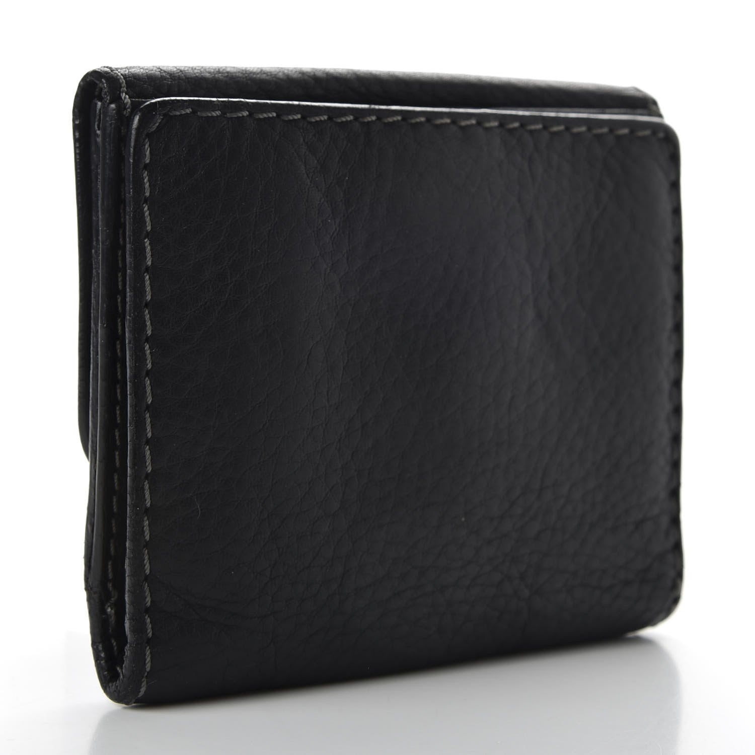 Chloe Grained Calfskin Marcie Square Wallet Black 3 of 7