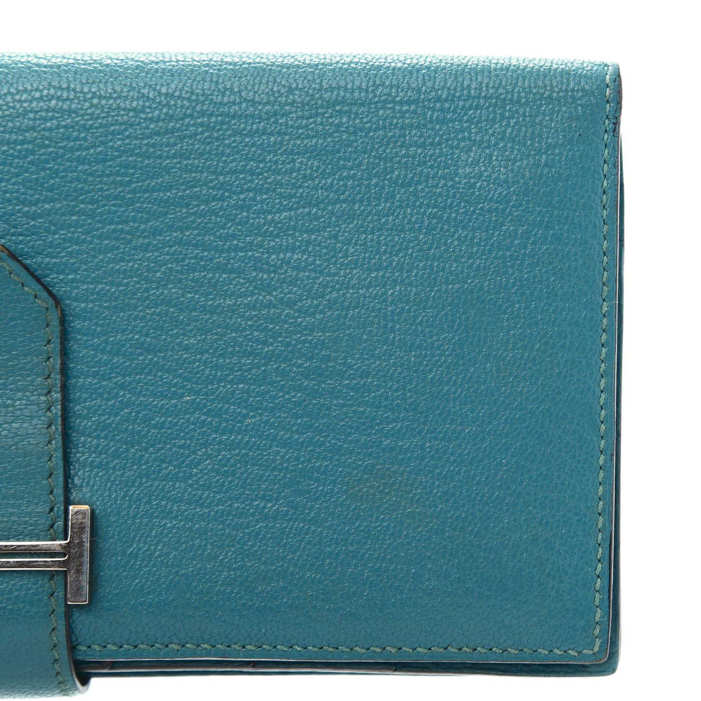 Chevre Mysore Bearn Gusset Wallet Turquoise