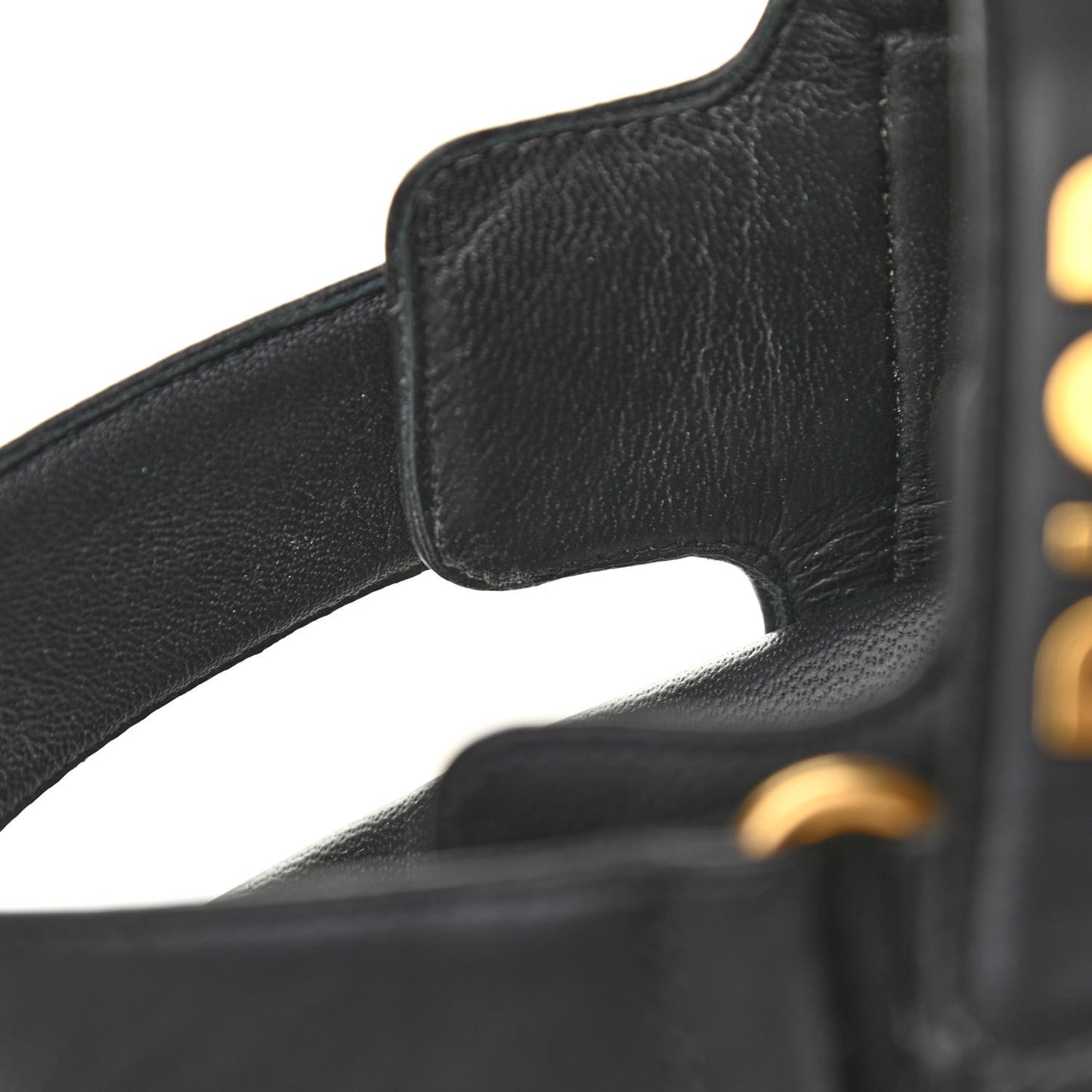 Lambskin Dioract 10mm Sandals 37.5 Black