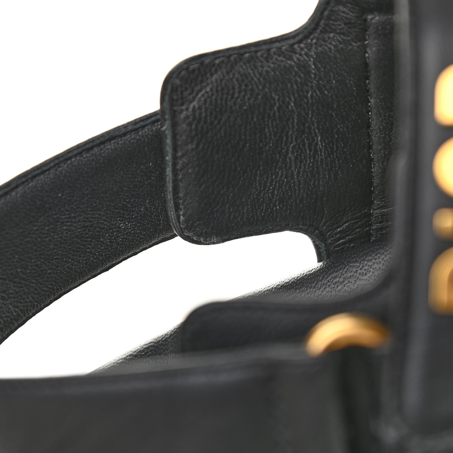Christian Dior Lambskin Dioract 10mm Sandals 37.5 Black 13 of 20