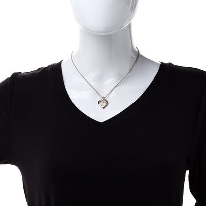 Chanel CC Heart Chain Pendant Necklace Gold 2 of 6