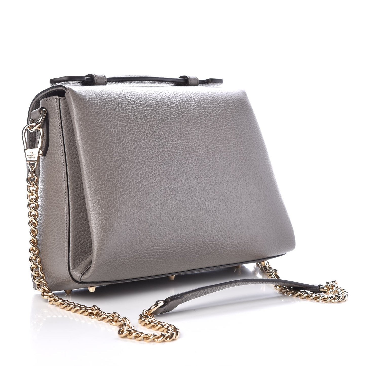 Dollar Calfskin Interlocking G Top Handle Shoulder Bag Loess