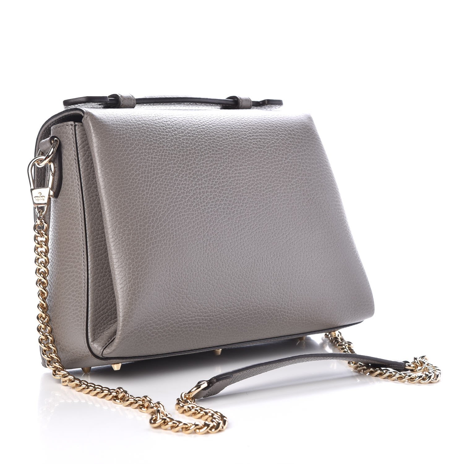 Gucci Dollar Calfskin Interlocking G Top Handle Shoulder Bag Loess 3 of 7