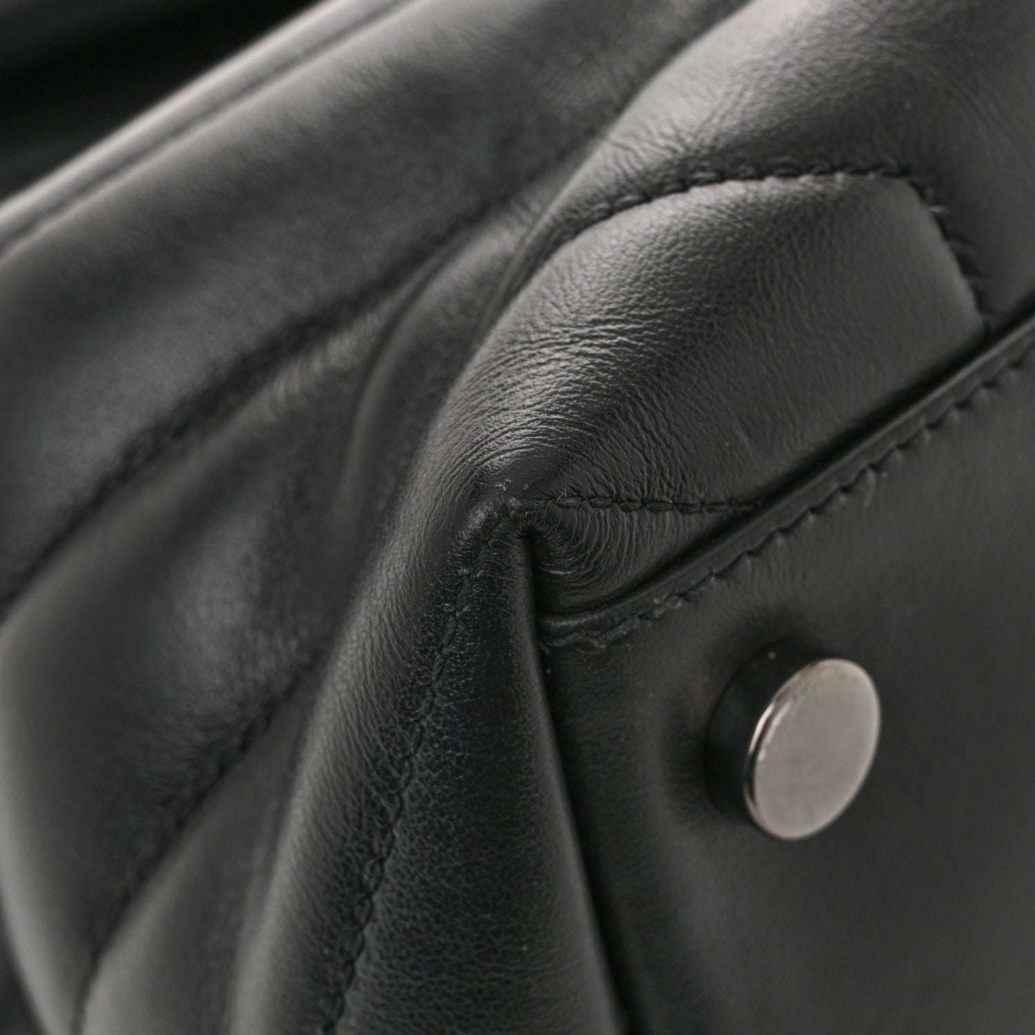 Saint Laurent Calfskin Y Quilted Monogram Monochrome Large Loulou Chain Satchel Black 12 of 13
