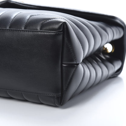 Saint Laurent Calfskin Y Quilted Monogram Medium Loulou Chain Satchel Black 10 of 11